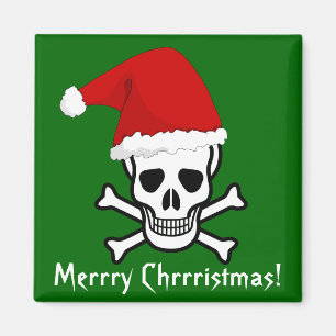 Aimant Funny Pirate Joyeux voeux de Noël Arrgh Matey
