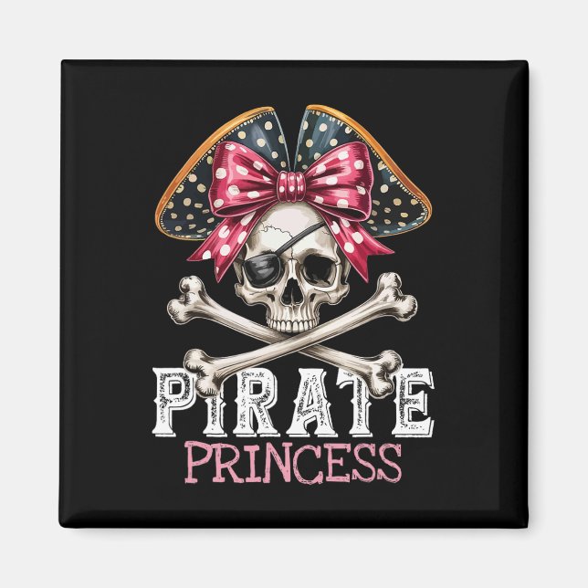 Aimant Funny Pirate Princesse Coquette Bow Halloween Cost (Devant)