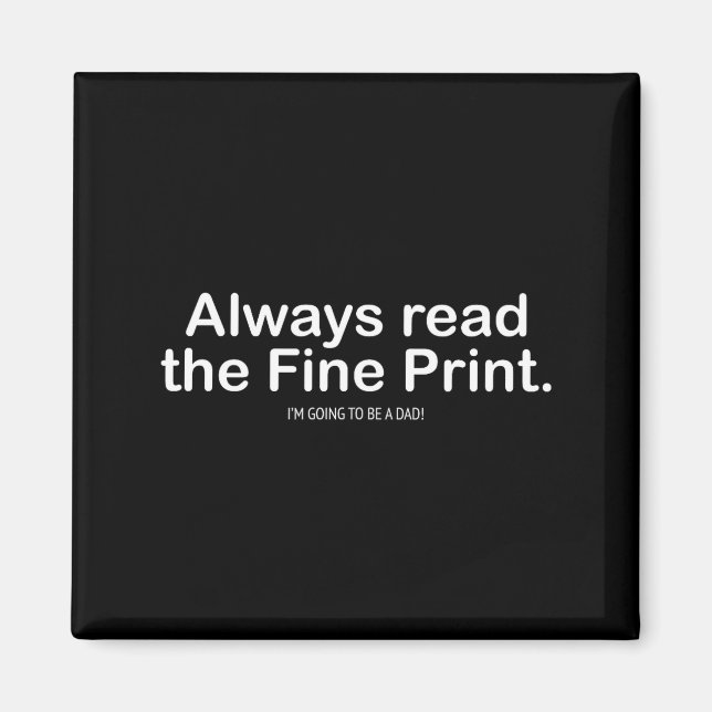 Aimant Funny Pregnancy Announcemen For New Dads  (Devant)