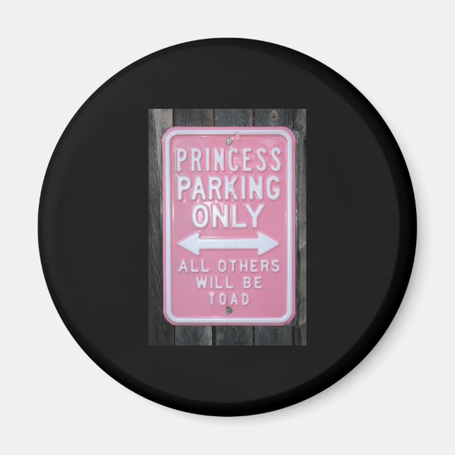 Aimant Funny Princess Parking Signe seulement (Devant)