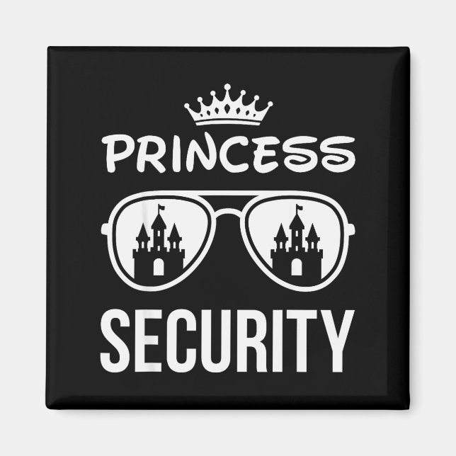 Aimant Funny Princess Security Design Castle Sungles Fami (Devant)