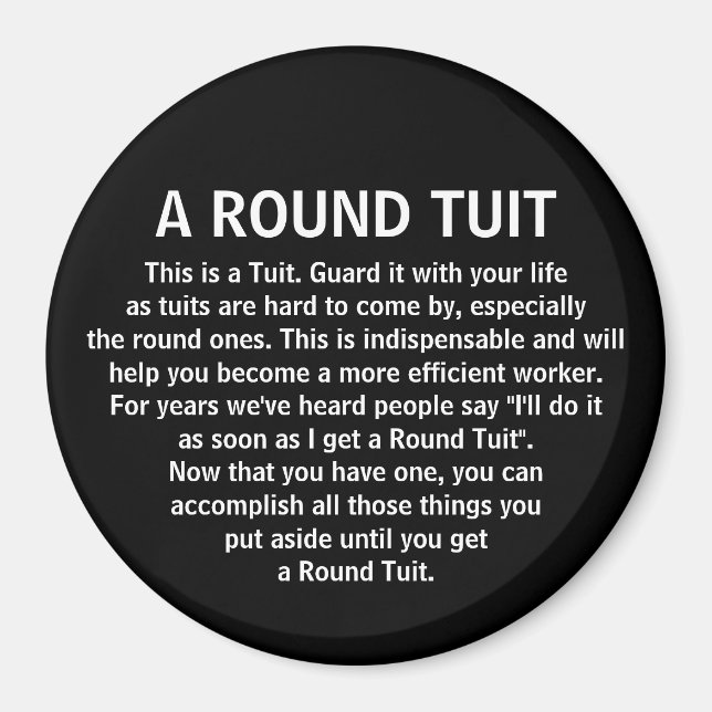 Aimant Funny Procrastinator Office Humour CoWorker (Devant)