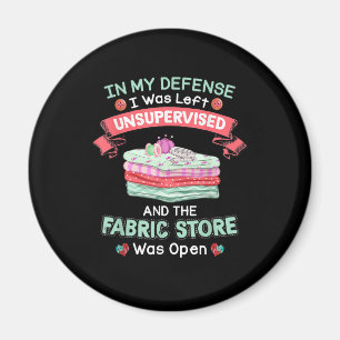 Aimant Funny Quilting Fabric Quilters