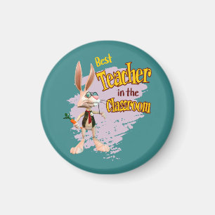 Aimant Funny Rabbit meilleur enseignant dans la classe