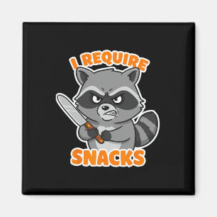 Aimant Funny Raccoon J'Ai Besoin De Snacks Halloween voit