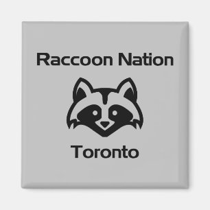 Aimant Funny Raccoon Nation Toronto Light Monotone