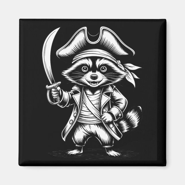 Aimant Funny Rate Raccoon  (Devant)