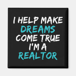 Aimant Funny Real Estate Agent Broker Realtor Cute House