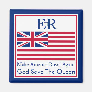 Aimant Funny Red Blue Make America Royal Again Vector Art