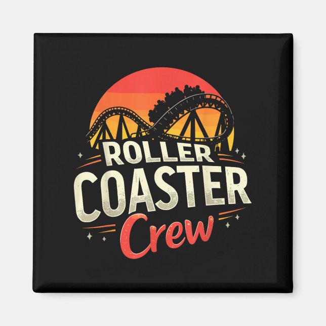 Aimant Funny Roller Dessous de verre Crew Amusement Park  (Devant)