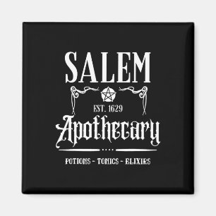 Aimant Funny Salem sorcière Machusetts appothécaire Hallo