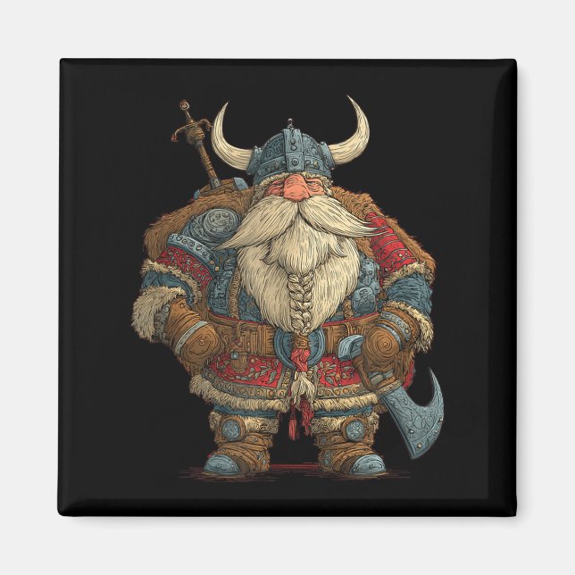 Aimant Funny Santa Claus Viking Costume For Boys And Girl (Devant)