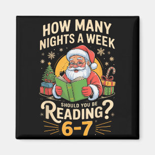 Aimant Funny Santa lit 67 T-shirt drôle de Noël pour prof