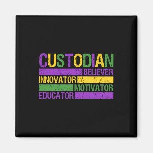 Aimant Funny School Custodian Mardi Gras Festival Party M