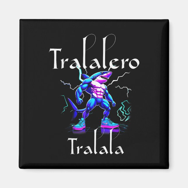 Aimant Funny Shark Meme - Tralalero Tralala Brainrot Vibe (Devant)