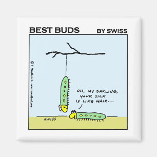 Aimant Funny Silkworm Caterpillars Cartoon Sweet Talker