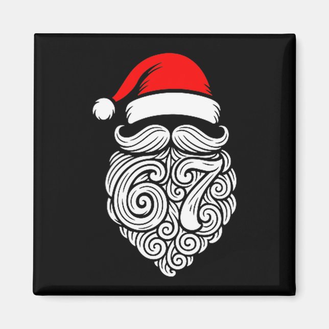 Aimant Funny Six Seven 6 7 Meme Santa Christmas Shirt Men (Devant)