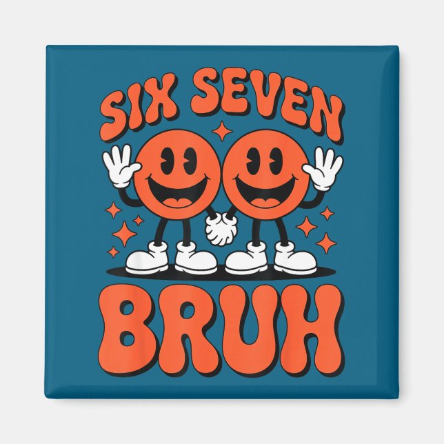 Aimant Funny Six Seven 6 7 Meme Valentine Hearts Valentin (Devant)