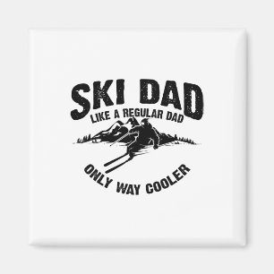 Aimant Funny Ski Papa Cadeaux Skieurs mignonnes Skieurs a
