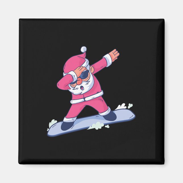 Aimant Funny Snowboard Cadeau Noël Snowboard Apress (Devant)