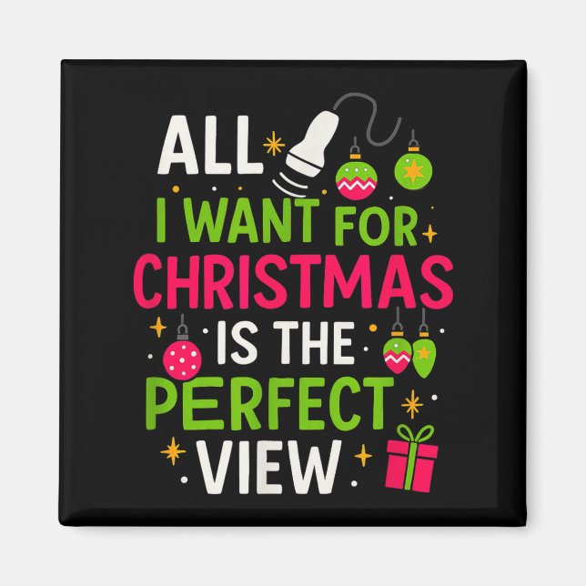 Aimant Funny Sonographer Christmas - Holiday Ultrasound T (Devant)