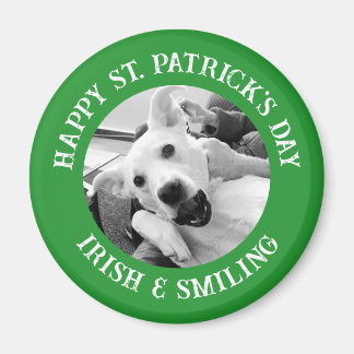 Aimant Funny St. Patrick's Day Irlandais et chien sourian