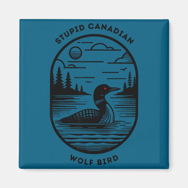 Aimant Funny Stud Canadian Wolf Bird Hockey Romance Lgbt  (Devant)