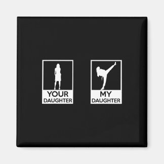 Aimant Funny Taekwondo Maman Papa Arts Martiaux Karate-gi