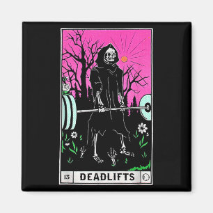 Aimant Funny Tarot Card Deadlifts Gym Workout Occult Lire