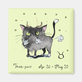 Aimant Funny Taurus Zodiac Chat étoile signe horoscope fr