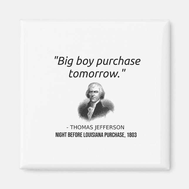 Aimant Funny Thomas Jefferson Professeur d'histoire de l' (Devant)