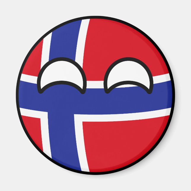 Aimant Funny Trending Geeky Norway Countryball (Devant)