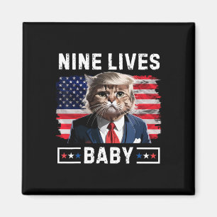 Aimant Funny Trump Cat 9 Lives Baby Funny Vote For Trump