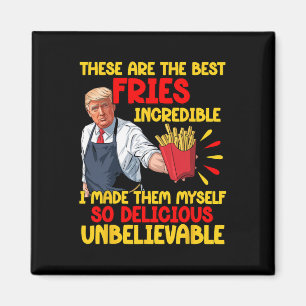 Aimant Funny Trump Fast Food Humour Fries Election 2024 B