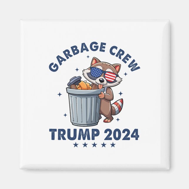 Aimant Funny Trump Garbyge Crew (Devant)