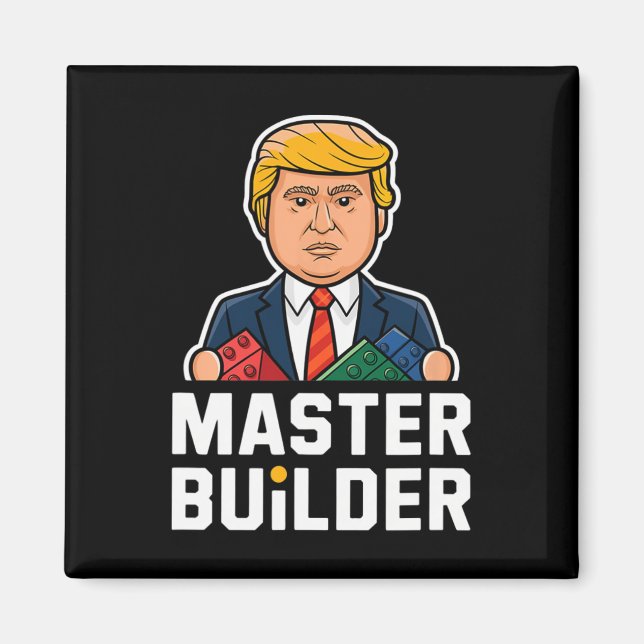 Aimant Funny Trump Master Builder Blocs Cadeau (Devant)