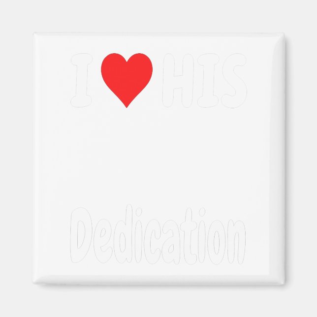 Aimant Funny Valentine's Day Couple Matching I Love His D (Devant)