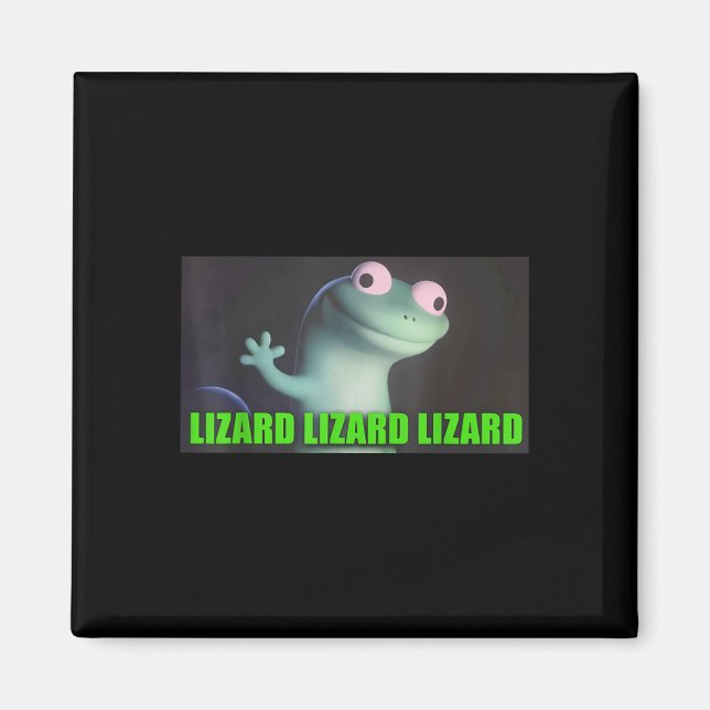 Aimant Funny Weirdcore Lizard Lizard Mème Animal W (Devant)