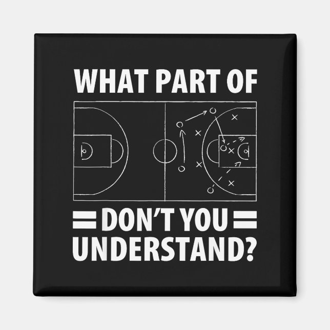 Aimant Funny What Part Of Basketball Don't You Understand (Devant)