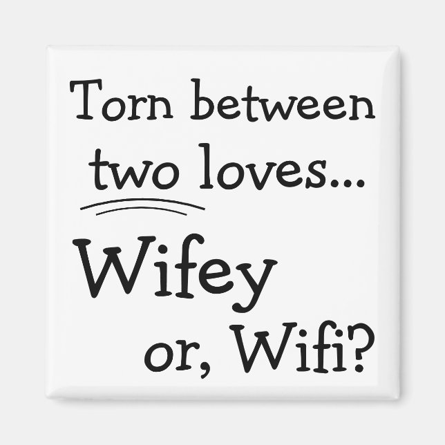 Aimant Funny Wifey ou Wifi (Devant)