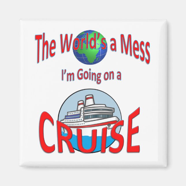 Aimant Funny Worlds a Mess Cruise (Devant)