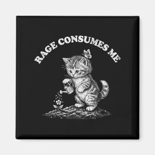 Aimant Fureur Me Consume Chat Fleur Mignon Chat Drôle Mèm