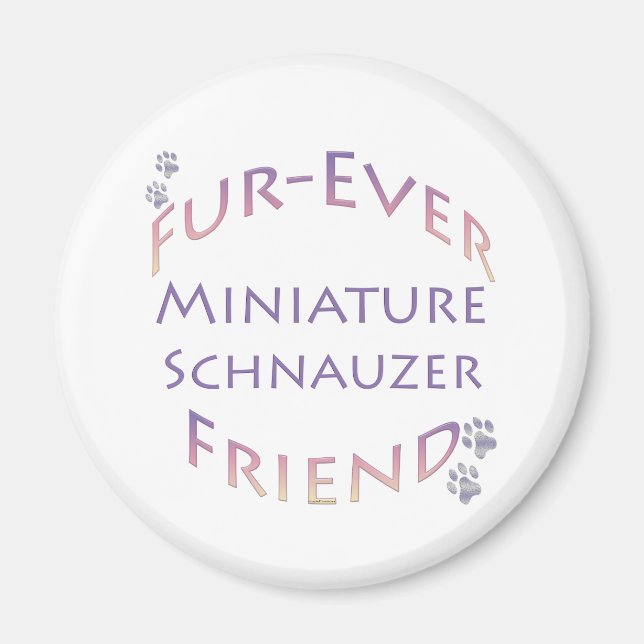 Aimant Furever de Schnauzer miniature (Devant)