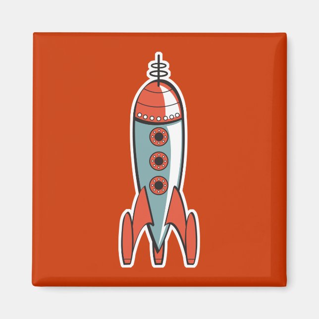 Aimant fusée spatiale (Devant)