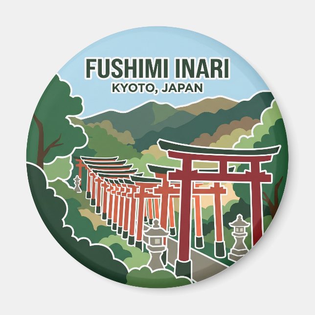 Aimant Fushimi Inari Taisha Japon (Devant)