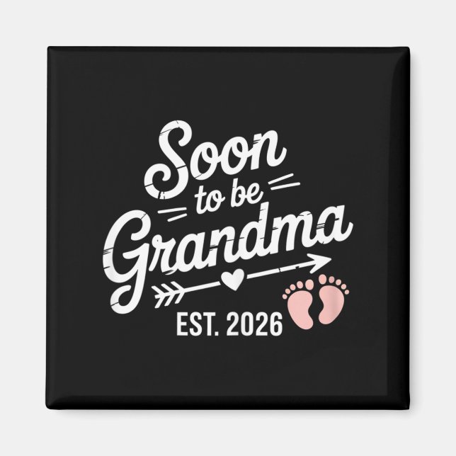 Aimant Futur Grand-mère Annonce de Grossesse Estimée 2026 (Devant)