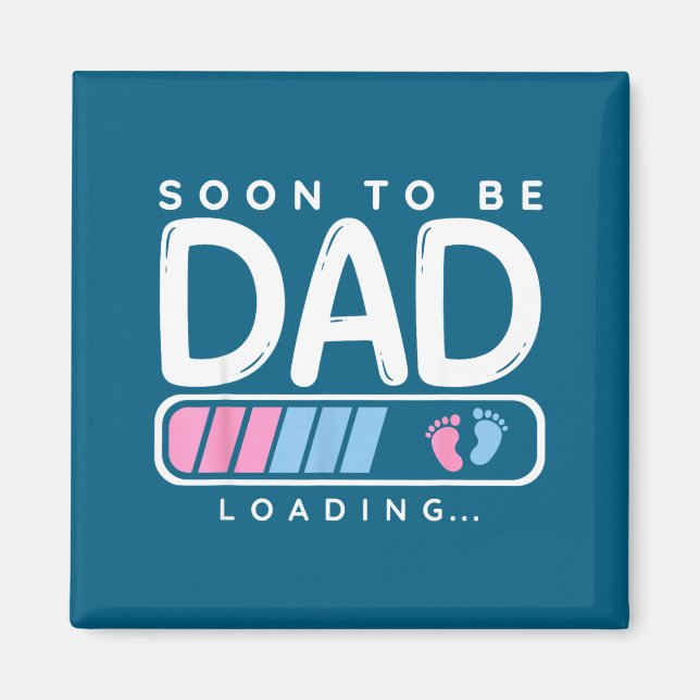 Aimant Futur papa mignon drôle annonce grossesse (Devant)