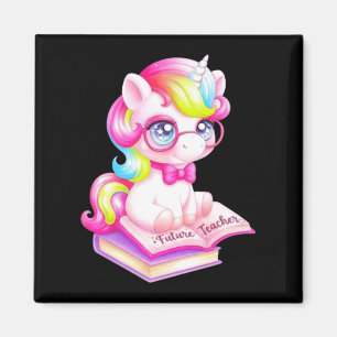 Aimant Futur professeur de licorne mignonne Clroom