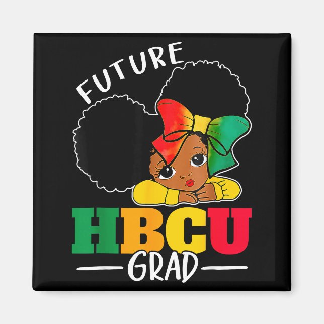 Aimant Future diplômé Hbcu Histoire Fille noire Diplômée  (Devant)