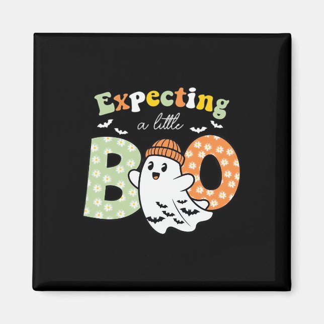 Aimant Future maman enceinte Little Boo Funny Halloween D (Devant)